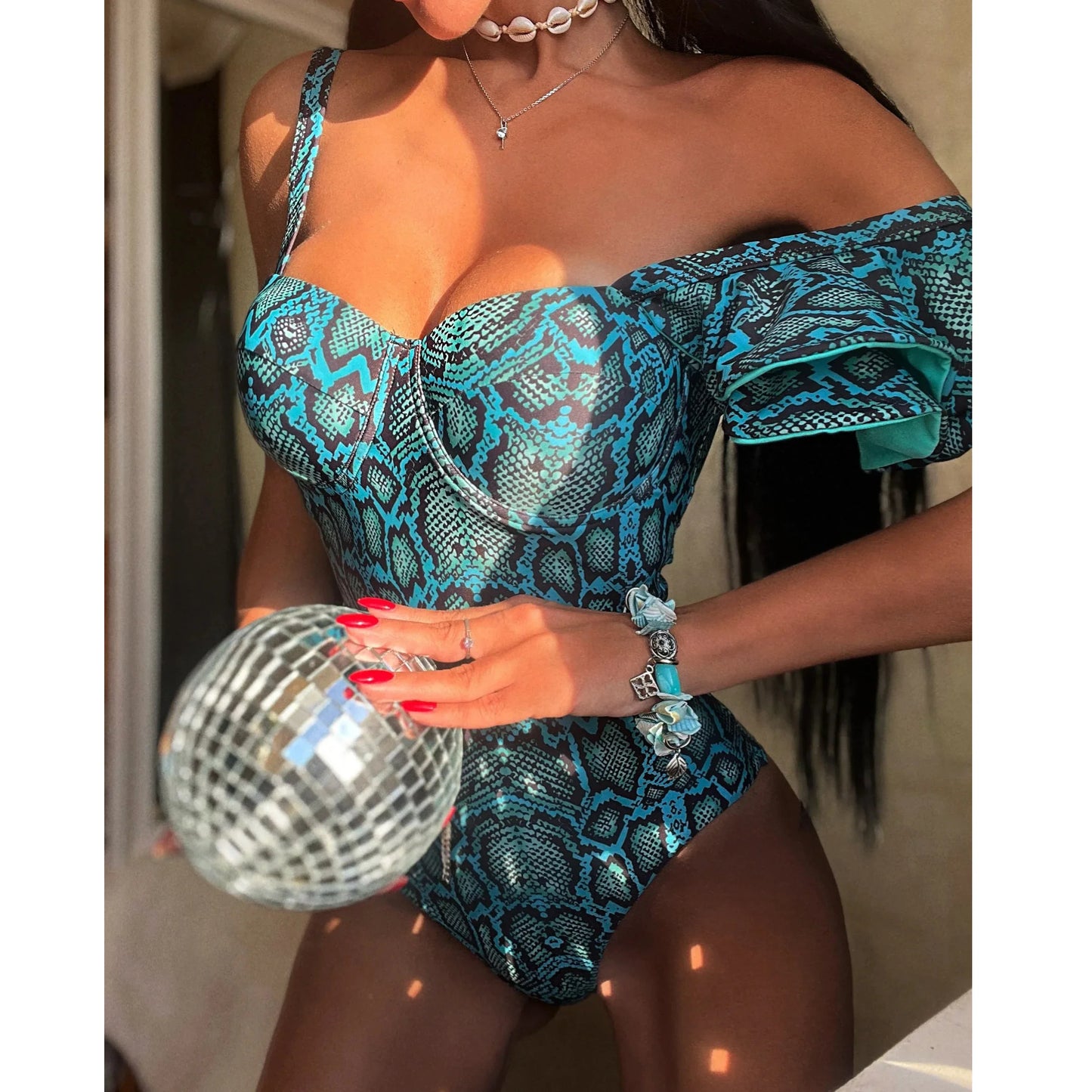 Ashgaily New One Piece Swimsuit Sexy Cartoon Printed Swimwear Women Bathing Suit Beach Backless Monokini Swimsuit Female