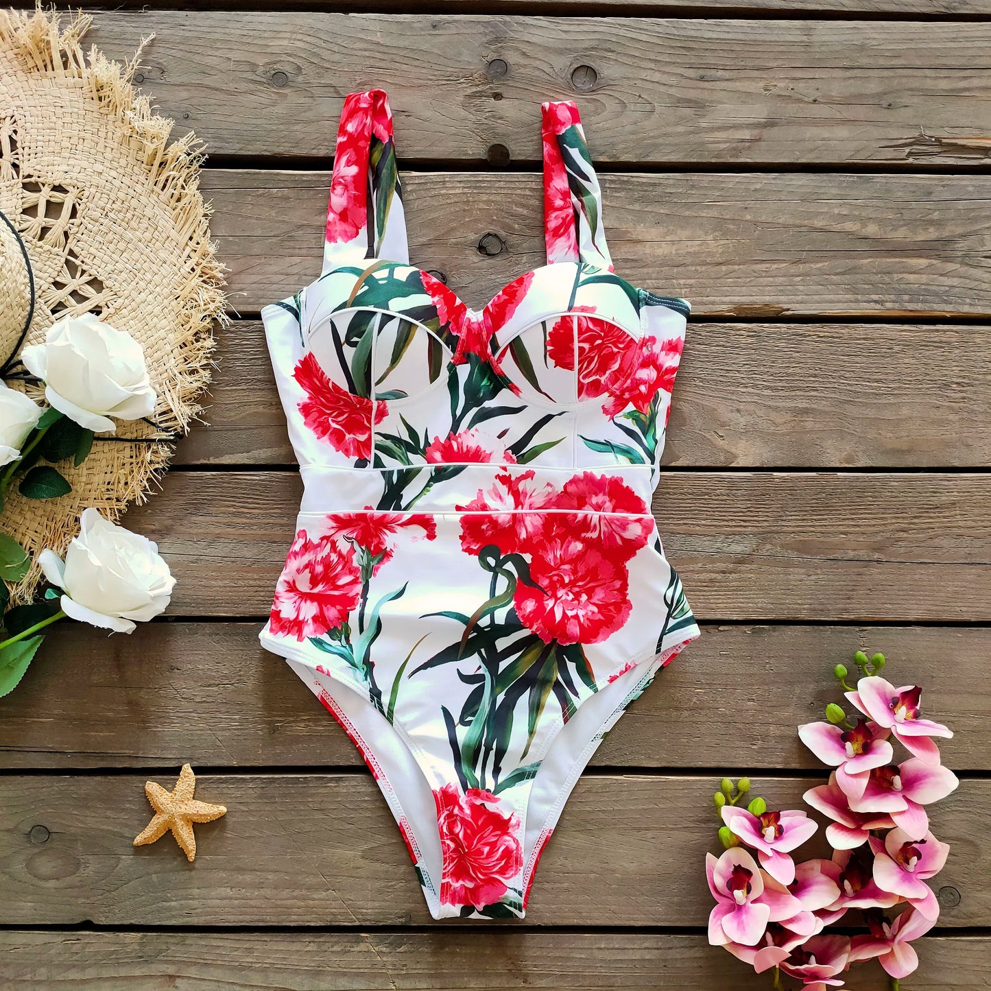 Ashgaily New One Piece Swimsuit Sexy Cartoon Printed Swimwear Women Bathing Suit Beach Backless Monokini Swimsuit Female