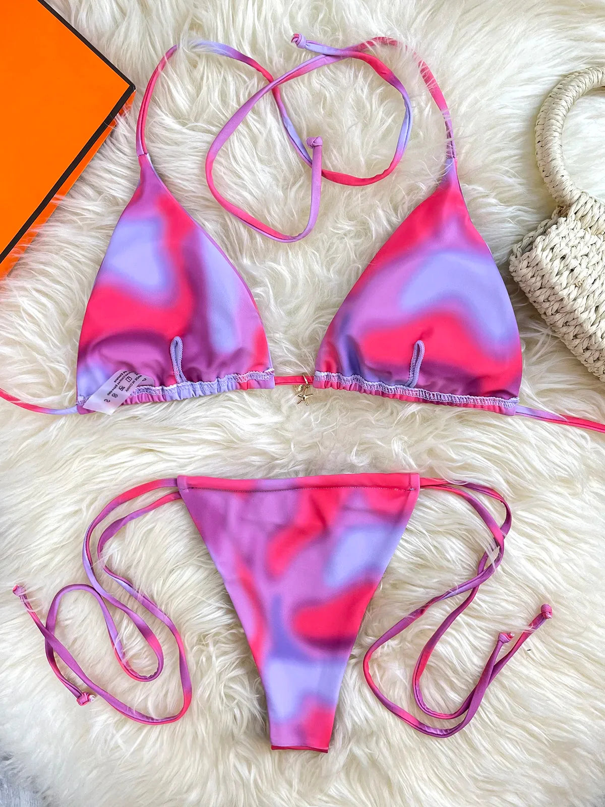 Sexy Micro Tie Brazilian Bikini Women Inspired Swimwear Designer Female Swimsuit Two-pieces Bikini set Bather Bathing Suit Vacay