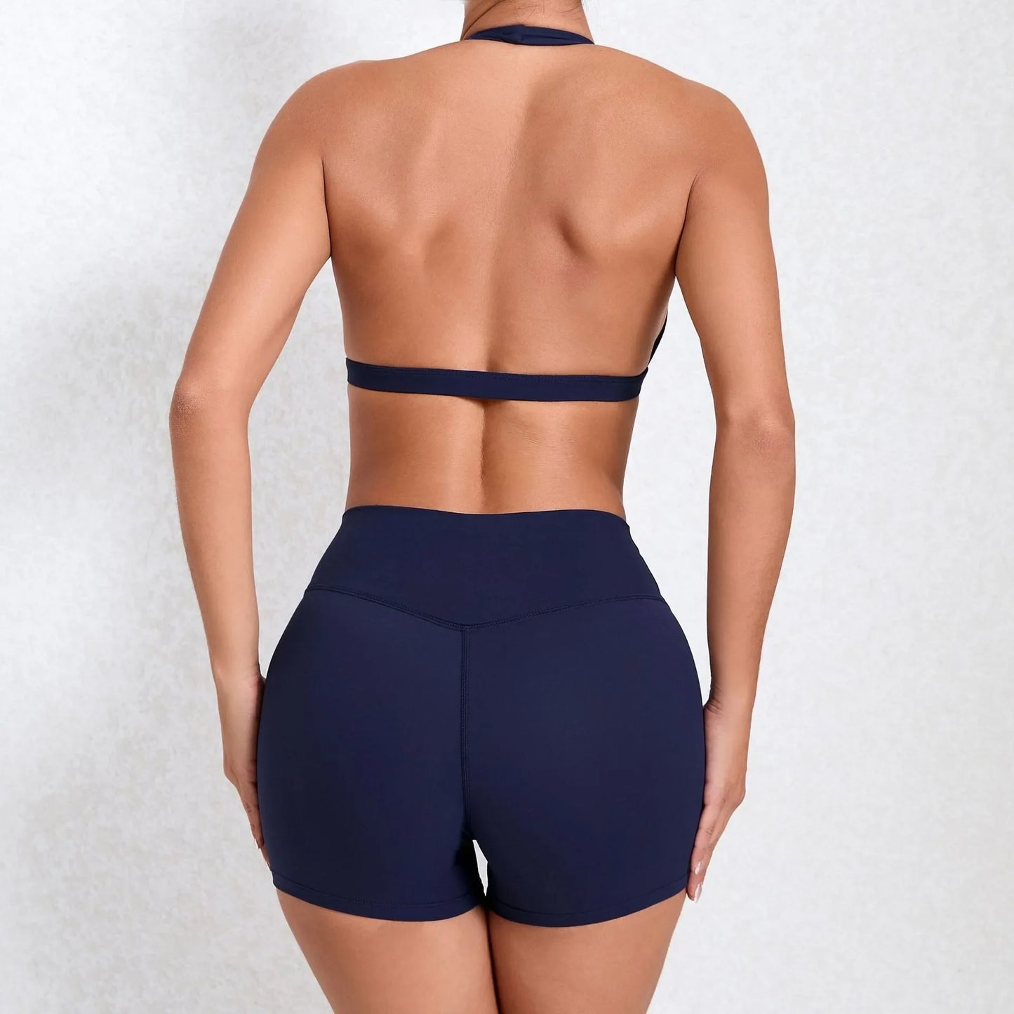 Wholesale Sportswear Woman Gym Set 2025 Sport Bra Shorts Outfit Yoga Clothes Fitness Clothing Kit Push Up Workout Activewear Red