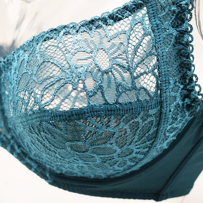 Womens Bras Ultra-Thin Perspective Deep V Lace Sheer Plus Size Bra Female Underwear Sexy Lingerie BH Tops 70-100 B C D E F Cup