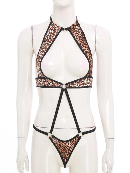 Adult Women Sheer Mesh Teddies Breast Hollow Out Opening Butt Flaunting Bodysuits Leotard for Exotic Dating Role Play Nightwear