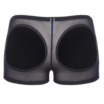 Women's Hollow Sexy Panties Butt Lifter Shapewear Tummy Control Bigger Butt Shaper Sexy Ass Briefs Underwear Nude Black S-3XL