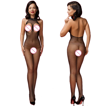 Sexy Body Lingerie Bodysuit Underwear Stocking Tight Sexy Transparent Pornos Suit Women Intimates Hose Black Mesh Bodystocking