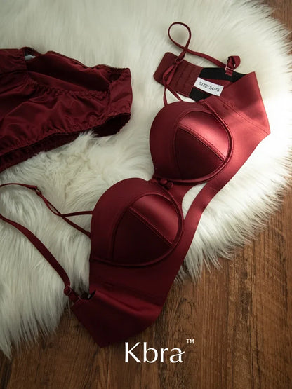 Japanese Anime Bra Set Victoria's Style Style Half Cup Minimiser & Knickers | Push Up for Small Chest Retro Lingerie Bride Gift
