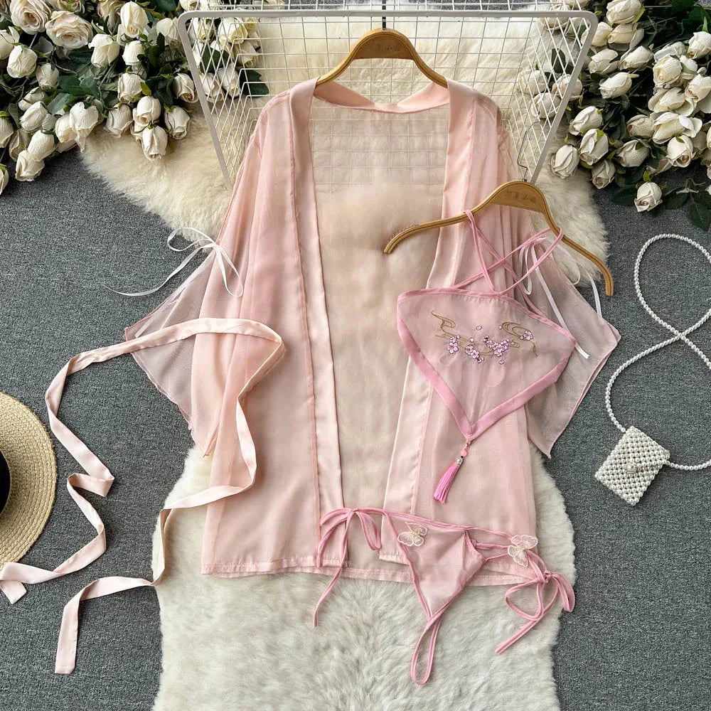 Sexy Lace Gauze Patchwork Strap Bodysuit Hollow Sleeveless Slim backless Women Erotic Lingerie Hotsweet Bow Night Maid Cosplay