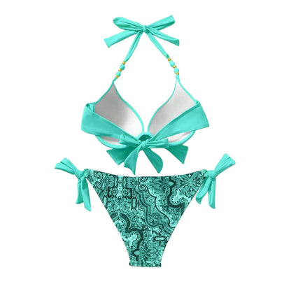 Sexy Push up Bikini 2024 Women Swimsuit Two Piece Swimwear Female Thong Bikinis Set Swimming for Bathing Suits Lace-up Biquini