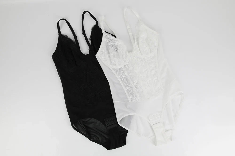 Lace Bodysuit for Women Tummy Control Shapewear Sleeveless Tops V-Neck Backless Slim Camisole Jumpsuit Shaper Party Wear Fashion
