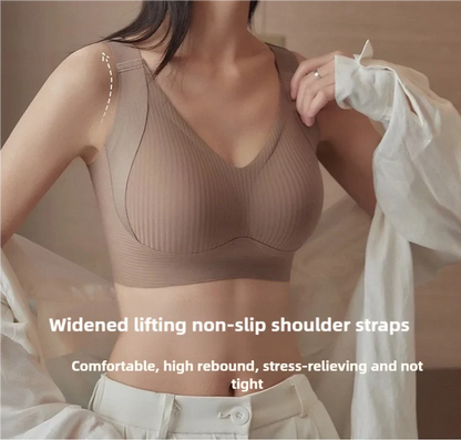 Non-trace body underwear women's bra anti-sag large size adjustment breast women big breasts small