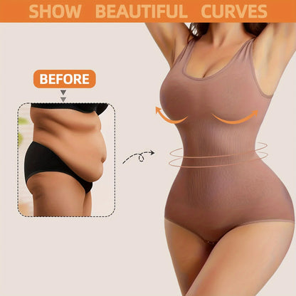 1pc Seamless Bodysuit for Women - Waist & Tummy Control, Full Body Shaper, Sleeveless Tank Top Jumpsuit, Body Shaping Bodysuit|