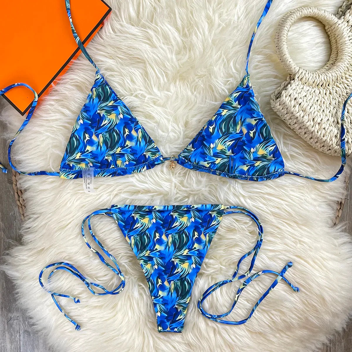 Sexy Micro Tie Brazilian Bikini Women Inspired Swimwear Designer Female Swimsuit Two-pieces Bikini set Bather Bathing Suit Vacay