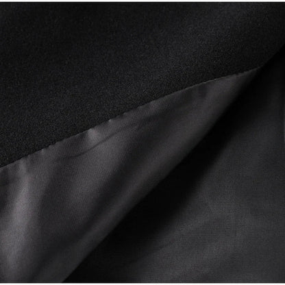 Urban Black Woolen Blend Coats Women Stand Collar Single-breasted Long Sleeve Thick Warm Jacket 2025 Autumn Winter Lady Outwear