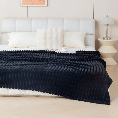 1pc flannel blanket - soft, comfortable, warm nap blanket, Christmas exquisite gift blanket, available in multiple colors