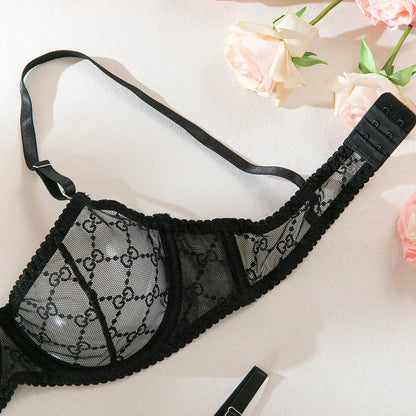 Ultra-thin Sexy Porn Lingerie 2Pcs Sets Seamless Mesh See-Through Bras And Thongs Erotic Underwear Outfits Adult Hot Sex Suit