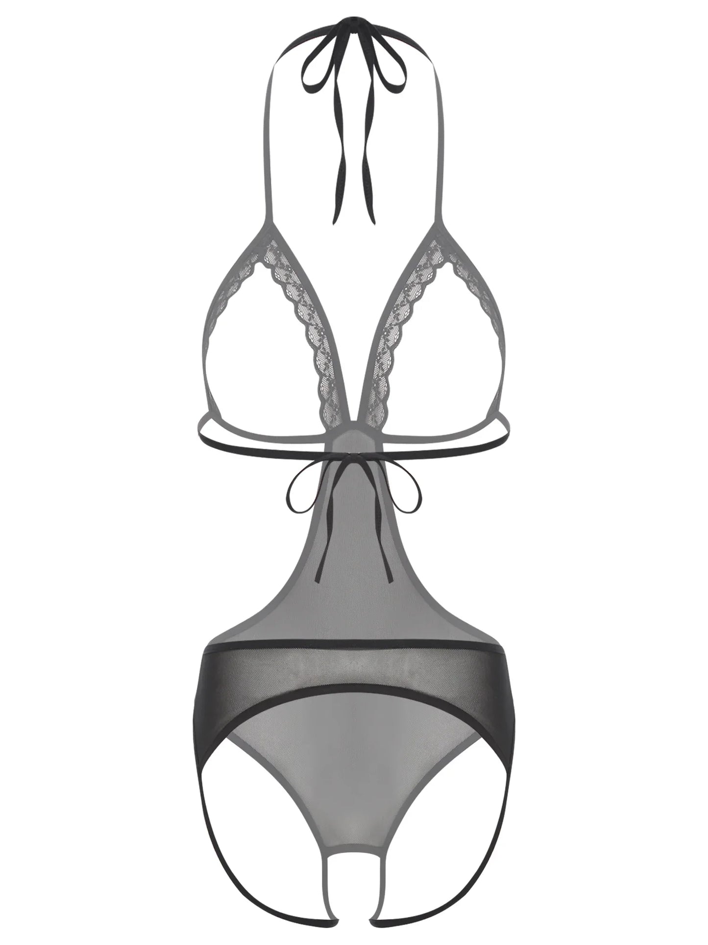 Adult Women Sheer Mesh Teddies Breast Hollow Out Opening Butt Flaunting Bodysuits Leotard for Exotic Dating Role Play Nightwear