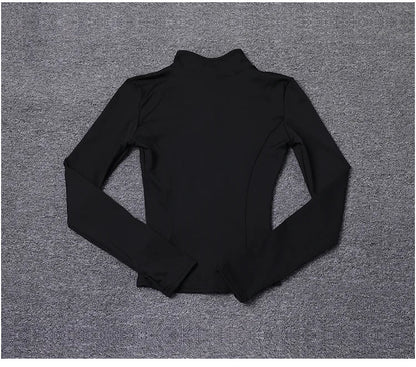Women Sport Jacket Long Sleeve Shirt Workout Coat Gym Training Clothing Yoga Sportswear