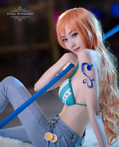 Anime Two Years Later Nami Cosplay Bra Women Rope Strap Brassiere Breast Form Bust Bodice For Halloween