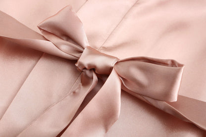 Wedding Party Team Bride Robe With Black Letters Kimono Satin Pajamas Bridesmaid Bathrobe SP003