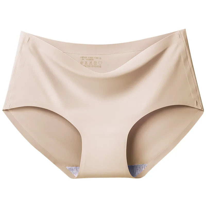 BZEL 6PCS/Set Women's Panties Seamless Female Underwear Plus Size Cozy Briefs Breathable Silk Satin Lingerie Hot Sale Underpants