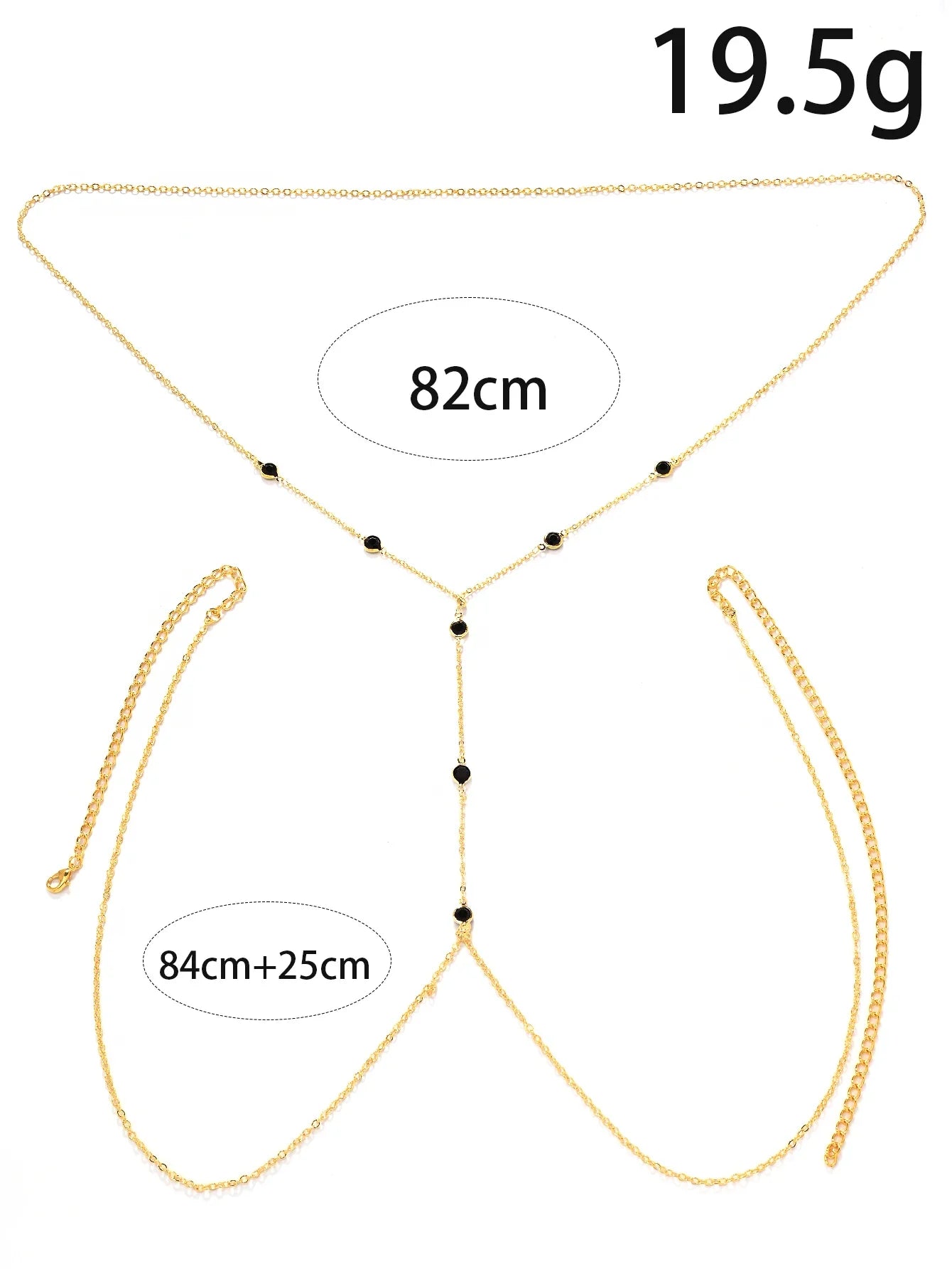European American Hot Selling Simple Necklace Female Summer Hot Girl Body Chain Chest Chain Full Body Sexy Three-Dimensional Bac
