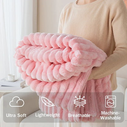 1pc flannel blanket - soft, comfortable, warm nap blanket, Christmas exquisite gift blanket, available in multiple colors