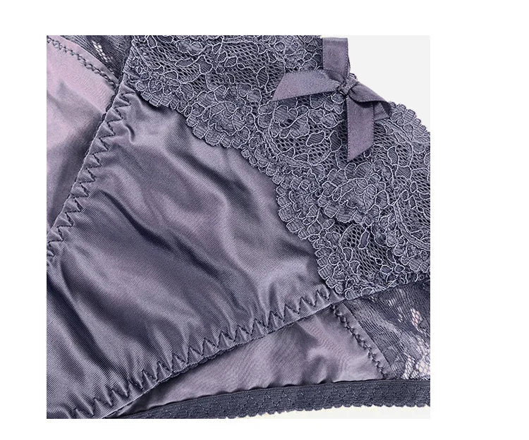 SP&CITY Satin Lace Sexy Women's Underwear Low Waist Transparent Hollow Out Panties Breathable Soft Seamless Briefs Lingerie