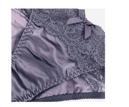SP&CITY Satin Lace Sexy Women's Underwear Low Waist Transparent Hollow Out Panties Breathable Soft Seamless Briefs Lingerie