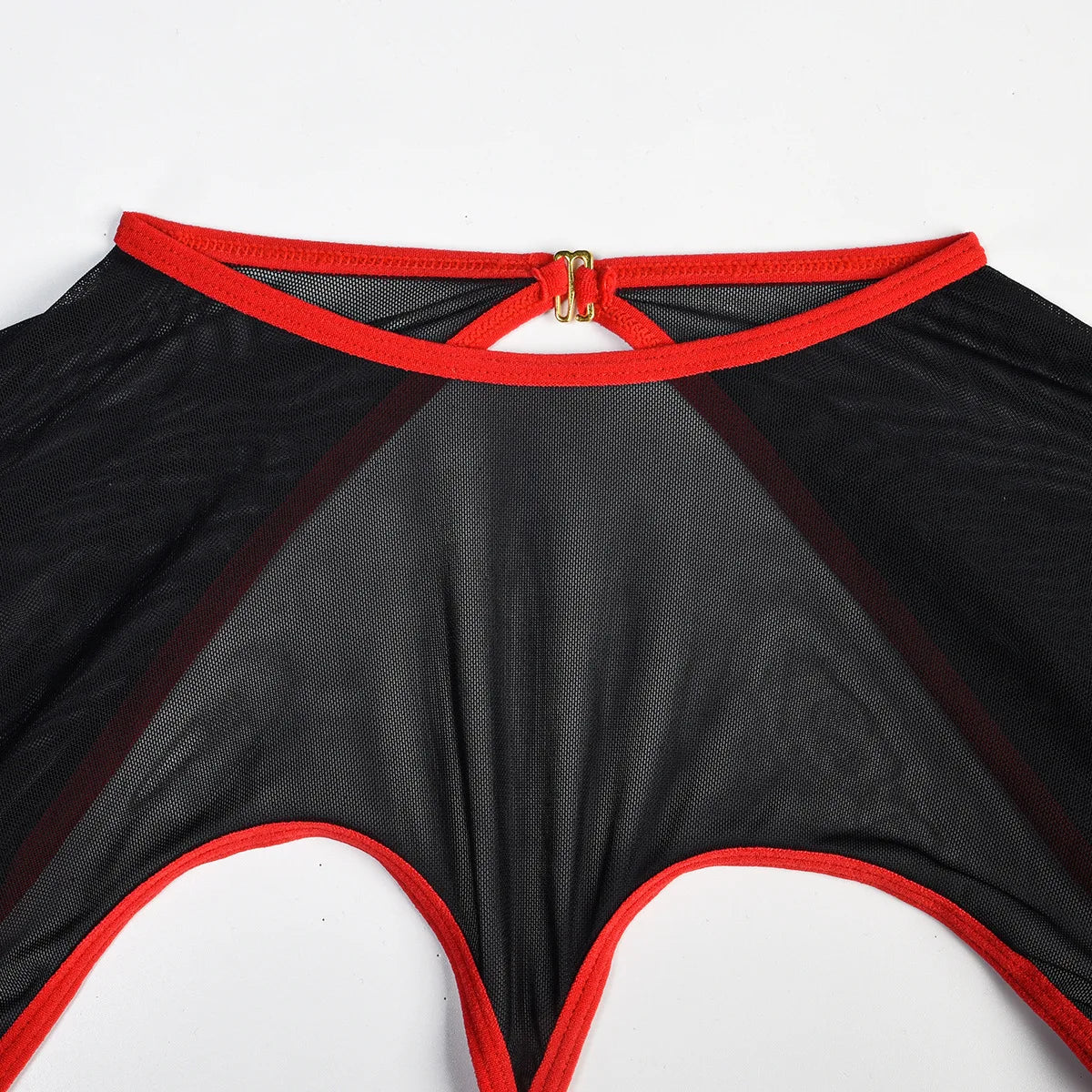 Diccvicc Long Sleeve Lingerie Sexy Sheer Mesh Porn Top Crotchless Skirt Naked Bandage Women Underwear Uncensored Erotic Costume