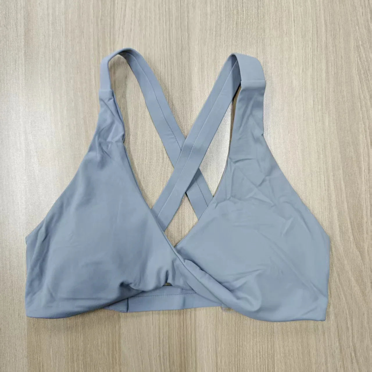 SHINBENE Women's Twist Workout Sports Bras Back Cross Padded Low Impact Fitness Bra Yoga Crop Tops