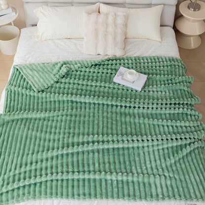 1pc flannel blanket - soft, comfortable, warm nap blanket, Christmas exquisite gift blanket, available in multiple colors