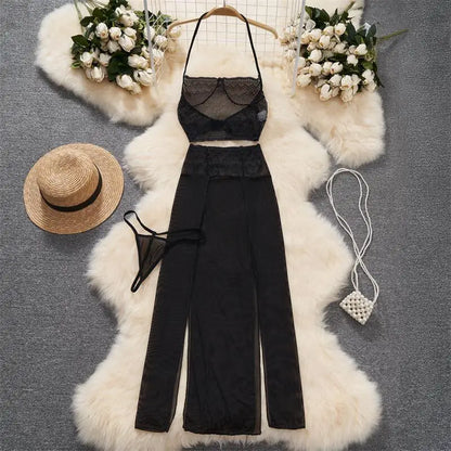 Sexy Lace Gauze Patchwork Strap Bodysuit Hollow Sleeveless Slim backless Women Erotic Lingerie Hotsweet Bow Night Maid Cosplay