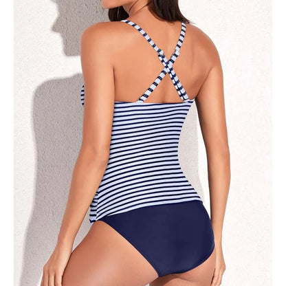 Summer Large Swimsuits Plus Size Tankini Sets Female Swimwear Sports Pool Beach Wear Two-Piece Bathing Suit Women Swimming Suits