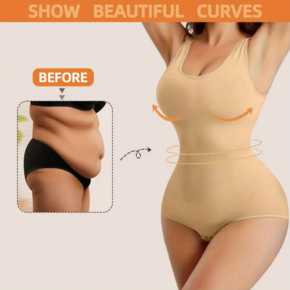 1pc Seamless Bodysuit for Women - Waist & Tummy Control, Full Body Shaper, Sleeveless Tank Top Jumpsuit, Body Shaping Bodysuit|