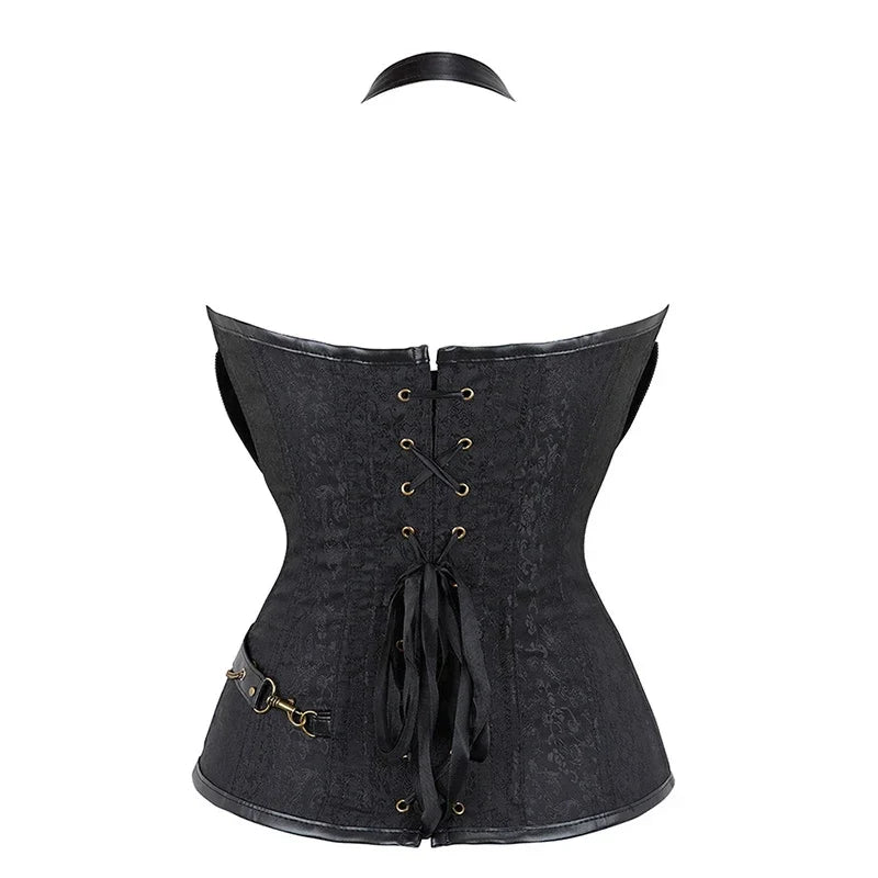 Women Bustiers Corsets Medieval Viking Pirate Costume Gothic Leather Overbust Corselet Steampunk Corset Vest Bustiers