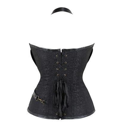 Women Bustiers Corsets Medieval Viking Pirate Costume Gothic Leather Overbust Corselet Steampunk Corset Vest Bustiers