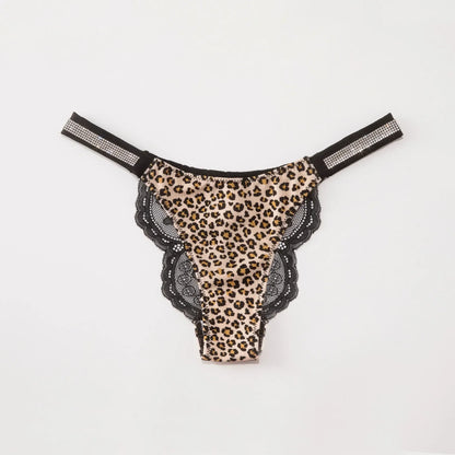 Fashion Sparkling Rhinestone Lace Thong Women's Low Waist Sexy Women's Underwear Women's Thong Clearance items,limited quantity,