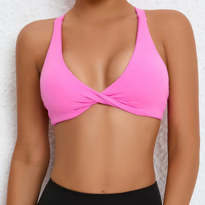Sport Bra Women Seamless Gym Anti-sweat Breathable Yoga Shockproof Crop Top Fitness Push up Workout Underwear Blue Gray Red Pink