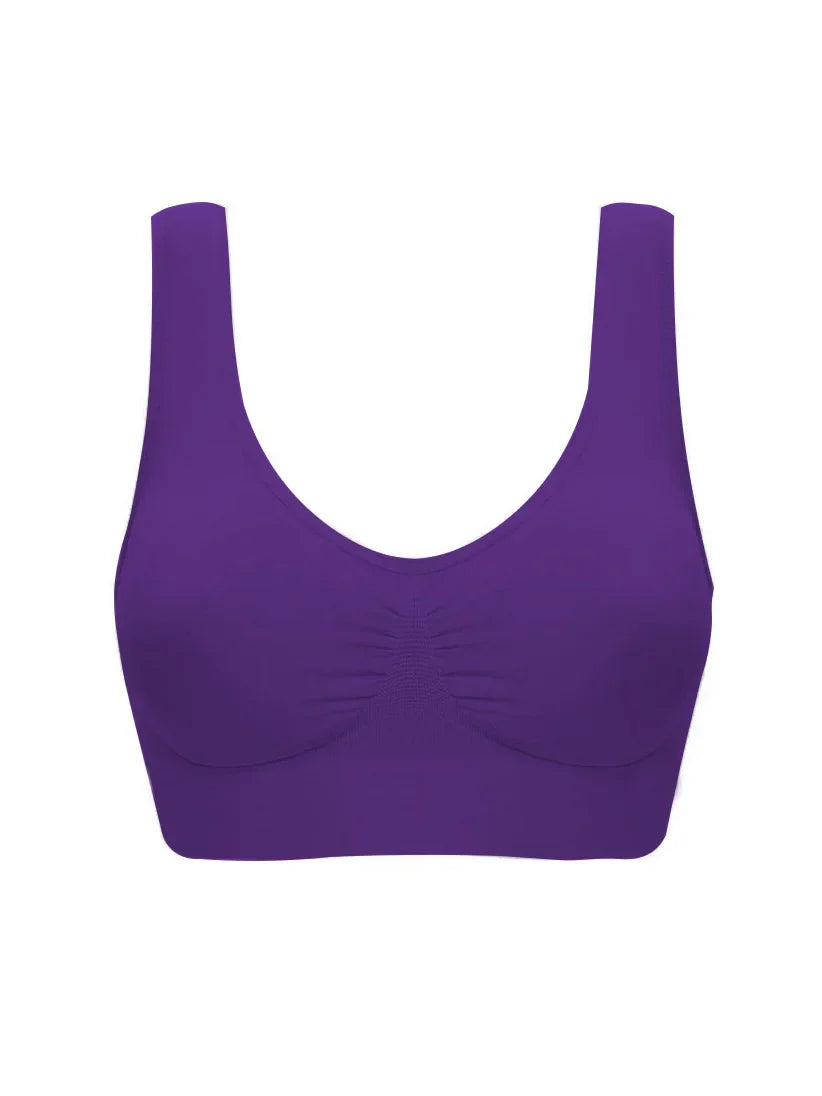 Sexy women push up  BREAST   bra big size backless  bras plus size wireless brassiere breathable seamless bra 1pcs wfws01