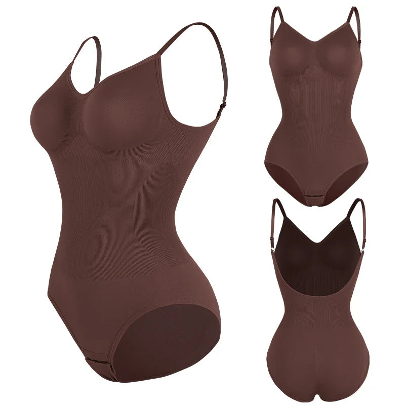 Womens Backless Bodysuits Seamless Sexy Shapewear Thong Butt Lifter Body Shaper Tummy Control Corset Slimming Camisole Tops