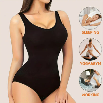 1pc Seamless Bodysuit for Women - Waist & Tummy Control, Full Body Shaper, Sleeveless Tank Top Jumpsuit, Body Shaping Bodysuit|