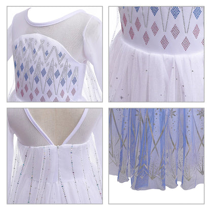 Cosplay costumes for Girls Princess Snow Queen gowns, Halloween Party Carnival costumes Vestido, Girls Princess dresses, summer
