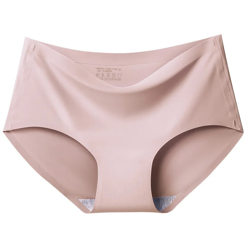 BZEL 6PCS/Set Women's Panties Seamless Female Underwear Plus Size Cozy Briefs Breathable Silk Satin Lingerie Hot Sale Underpants