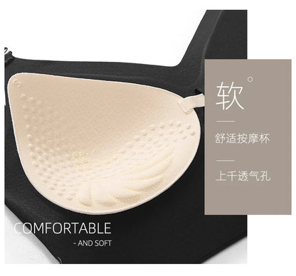 Sexy Large Backless U-shaped Beautiful Back Sling Underwear Women's Thin Section Seamless Small Chest Gathered Strapless Bra