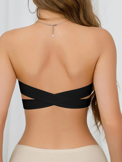 Women's Strapless Bra Sexy Hollow Backless Magic Bandage Seamless One-piece Underwear Wedding Invisible Slip-proof Brassiere