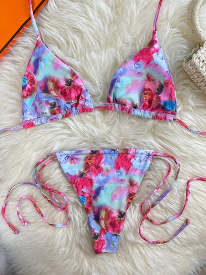 Sexy Micro Tie Brazilian Bikini Women Inspired Swimwear Designer Female Swimsuit Two-pieces Bikini set Bather Bathing Suit Vacay