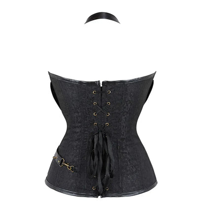 Women Bustiers Corsets Medieval Viking Pirate Costume Gothic Leather Overbust Corselet Steampunk Corset Vest Bustiers