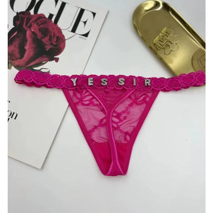 Custom Thongs Name Letter Women Sexy Lace Panties Personalized Customized GString tanga Hot Wife Girlfriend Valentines Gift