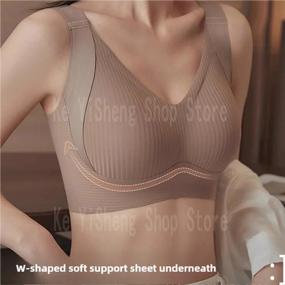 Non-trace body underwear women's bra anti-sag large size adjustment breast women big breasts small