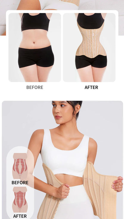 MISTHIN U-shaped Waist Trainer Corset Women Shapers Lifted Waist Trainer Steel Bone Slimming Breathable Mesh Women's Shapewear