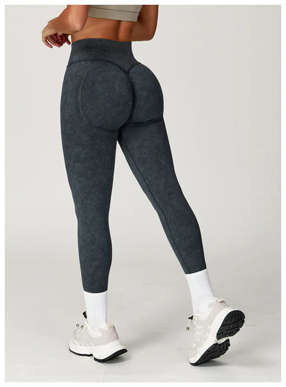 Yoga Pants Impact Leggings Women Seamless Sports Yoga Pant High Waist Ribbed Gym Clothes Fitness Workout Wear Scrunch Bum Tights
